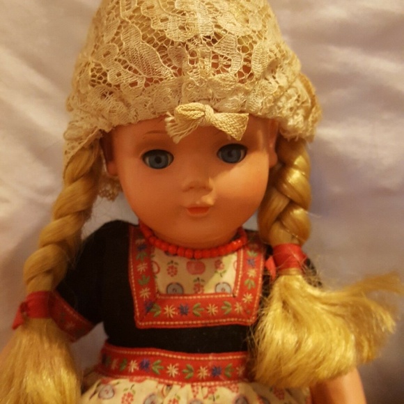 Vintage Dovina Doll Rotterdam Holland Dutch Wooden Shoes Blinking Eyes - Picture 5 of 8